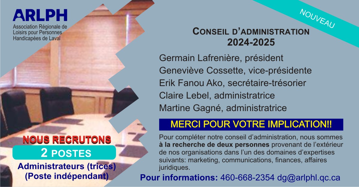 Nouveau conseil d’administration