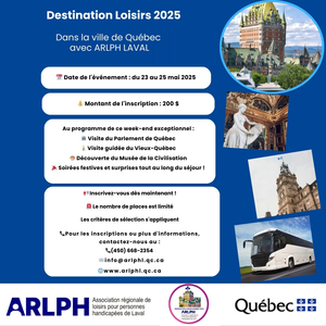 publication (flyer) destination loisirs 2025 - ville de Québec